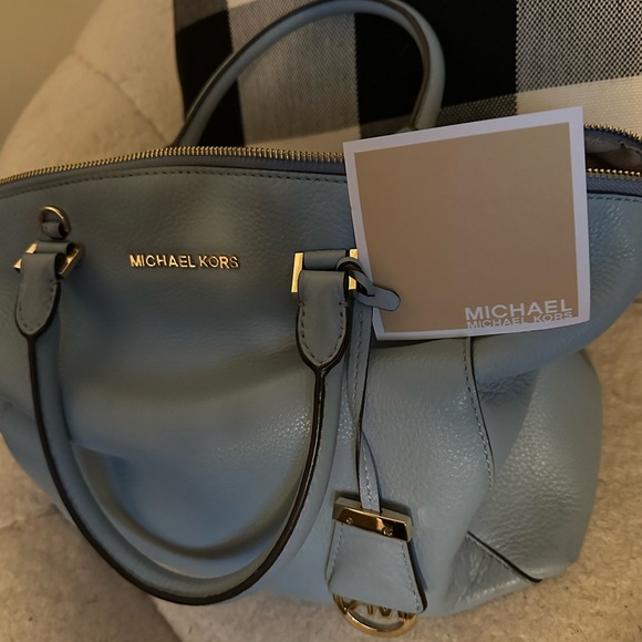 Michael Kors Sky Blue Leather Handbag - Picture 4 of 4